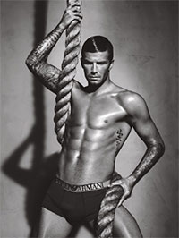 David Beckham svela la nuova campagna Emporio Armani Underwear da Selfridges